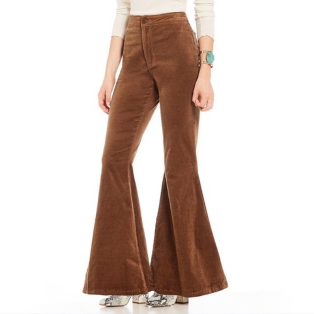 Chelsea & Violet High Waist Retro Corduroy Flare